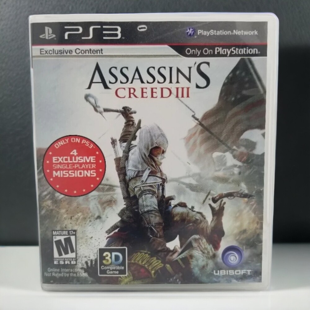 Assassins Creed III 3 Ubisoft Sony Playstation 3 PS3 2012 CIB EUC TESTED Action